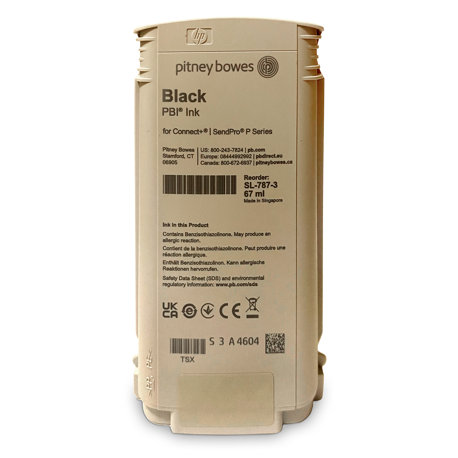 NEW Black Ink Cartridge Large (67ml) for SendPro® MailCenter / SendPro® P / Connect+® Series Mailing Systems