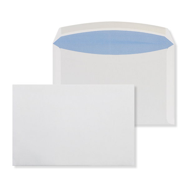 Pitney Bowes<sup>MD</sup> 6 po x 9 po Enveloppes brochure blanches gommées avec teinte, 24# -500 par boîte