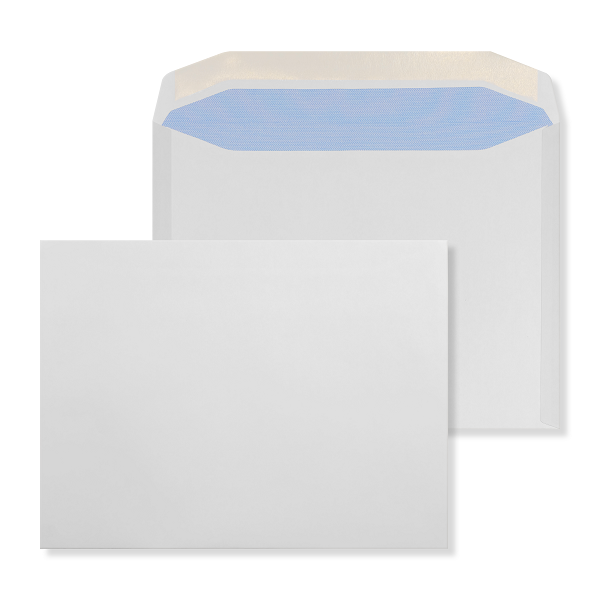 Pitney Bowes<sup>MD</sup> 9 po x 12 po Enveloppes brochure blanches gommées avec teinte, 28 # -250 par boîte