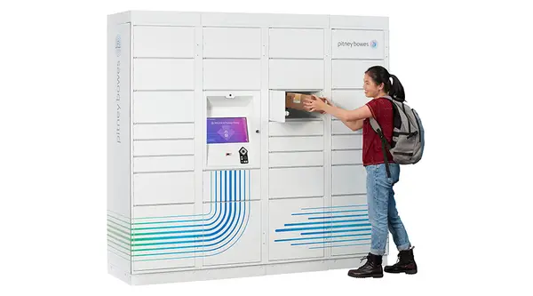 man using smart locker