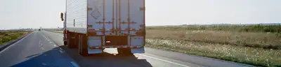 truck on a road