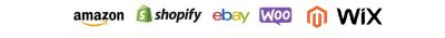 ecommerce integrations- amazon, ebay, magento, shopify, woocommerce, wix