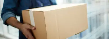 Man holding a shipping package