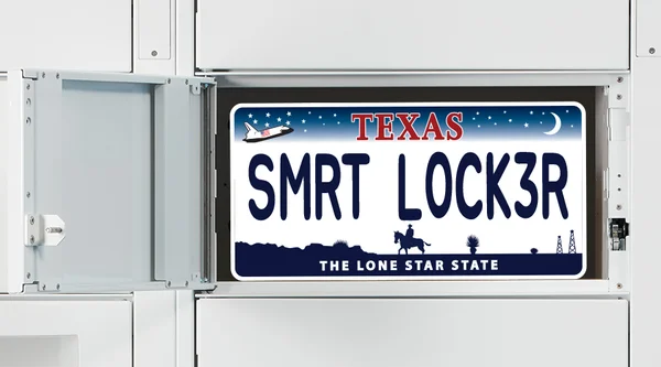Texas license plate SMRT LOCK3R