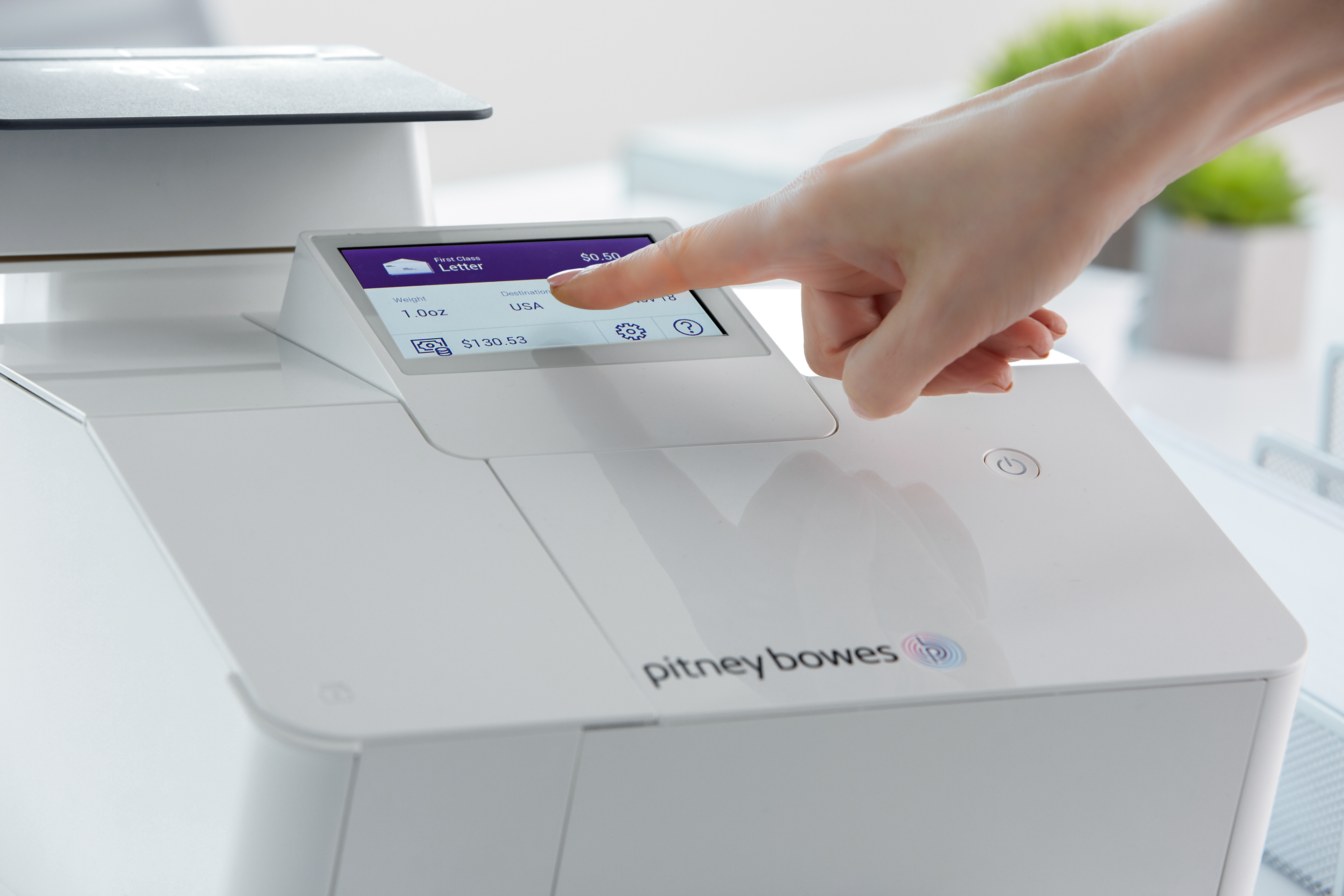 how to print postage on pitney bowes for small flat rate box