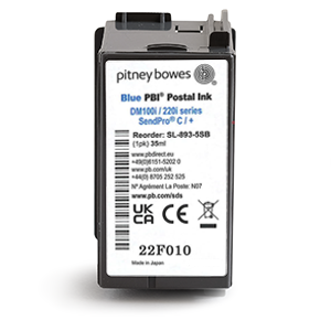 Pitney Bowes Franking Ink Cartridge - Blue - DM100i, DM200i, SendPro C and SendPro+ Series