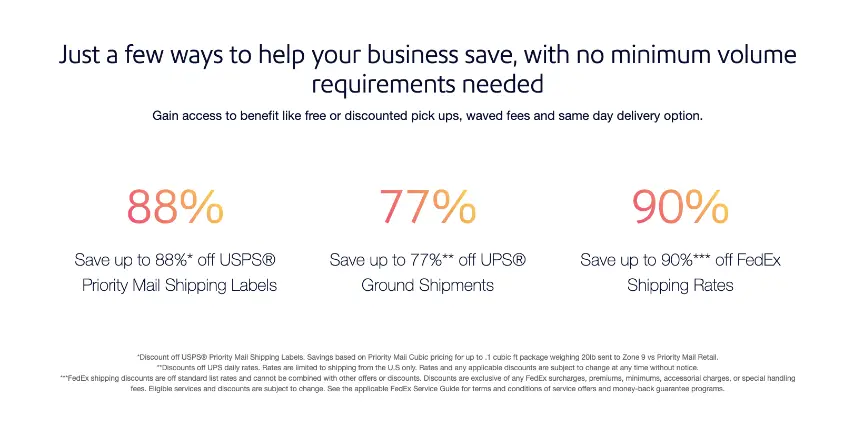 Just a few ways to help your business save, with no minimum volumen requirements needed